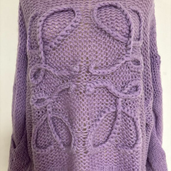LOEWE Anagram Knit Mohair Blend Sweater (Purple) - Picture 11 of 16